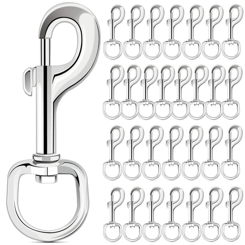 ERKOON Extra Large 4.23 Inch Swivel Eye Bolt Snap Hooks 220Lbs Load Capacity Zinc Alloy Single Ended Flag Clips Heavy Duty Trigger Bolt Hooks (30 Pack) - Image 1